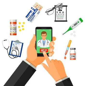 Online doctor concept Stock Illustration