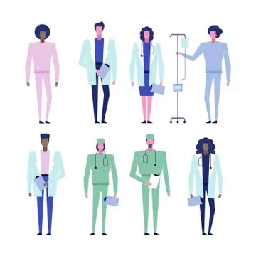 Online Doctor set 2 Stock Illustration