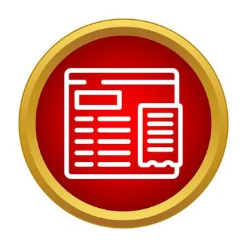 Online document and receipt for financial transaction icon 스톡 일러스트
