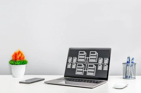 Online document database system and electronic document management system c.. Stock Photos