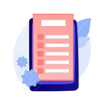 Online document form vector concept metaphor Illustrazione stock