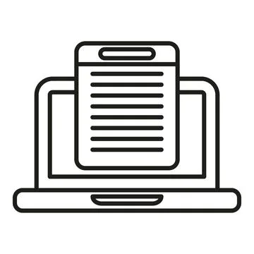 Online document reading and digital data access Illustrazione stock