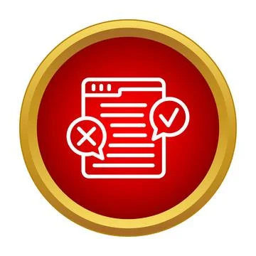 Online document showing approved and rejected status Illustrazione stock