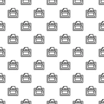 Online document submission on tablet pattern Illustrazione stock