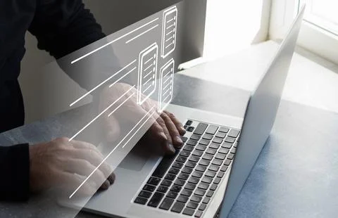 Online documentation database and document management system concept 写真素材