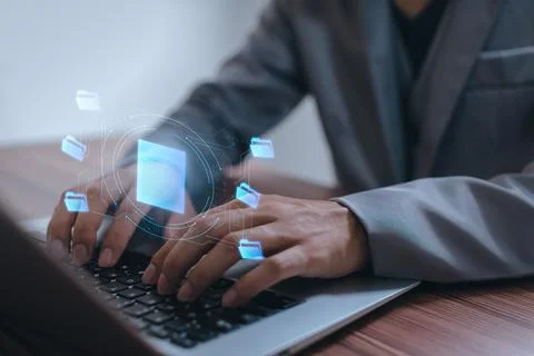 Online documentation database and process automation to efficiently manage fi Stock Photos