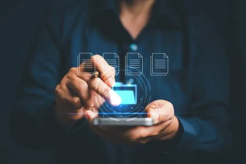 Online documentation database and process document electronic automation pl.. Foto stock