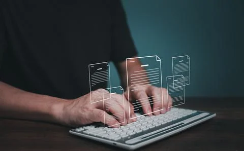 Online documentation database, Document Management System (DMS), online docum Stock Photos