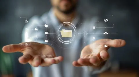Online Documents Folders Management Streamlining Workflows FaaS 스톡 사진
