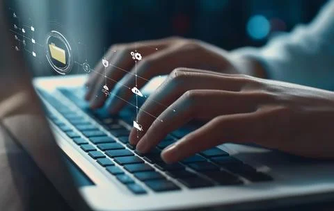 Online Documents Folders Management Streamlining Workflows EIDE Stock Photos