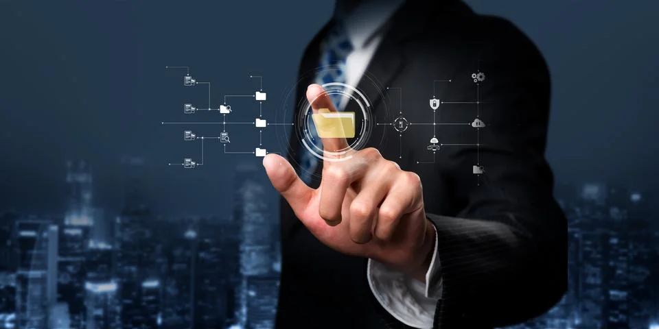 Online Documents Folders Management Streamlining Workflows FaaS Foto stock