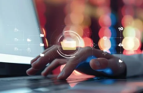 Online Documents Folders Management Streamlining Workflows EIDE Foto stock