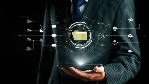 Online Documents Folders Management Streamlining Workflows UUID Stock Photos