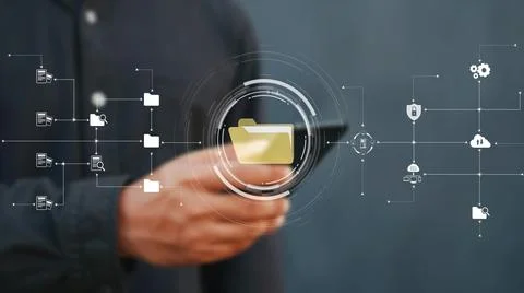 Online Documents Folders Management Streamlining Workflows FaaS Foto stock