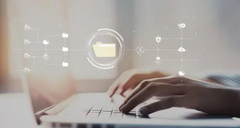 Online Documents Folders Management Streamlining Workflows EIDE Stock Photos