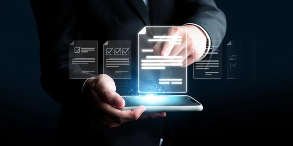 Online Documents Management Streamlining Workflows FaaS 스톡 사진