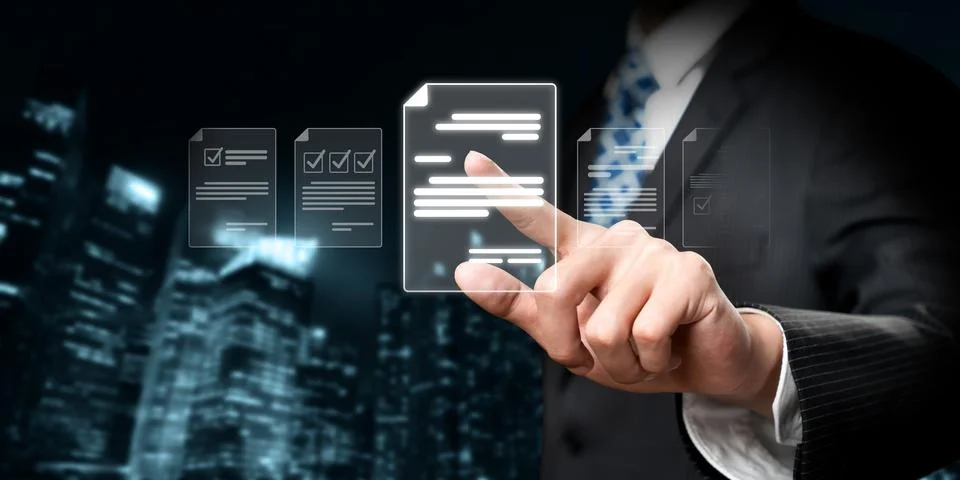 Online Documents Management Streamlining Workflows FaaS Stock Photos