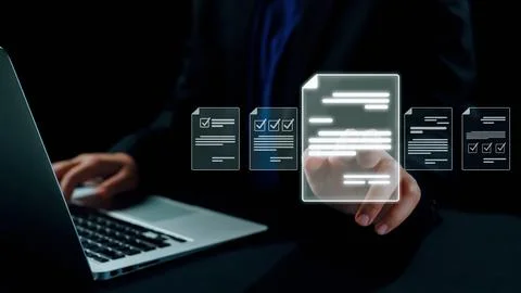 Online Documents Management Streamlining Workflows UUID Stock Photos