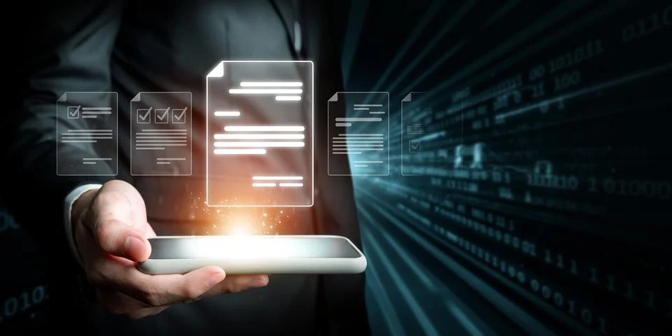 Online Documents Management Streamlining Workflows FaaS 스톡 사진