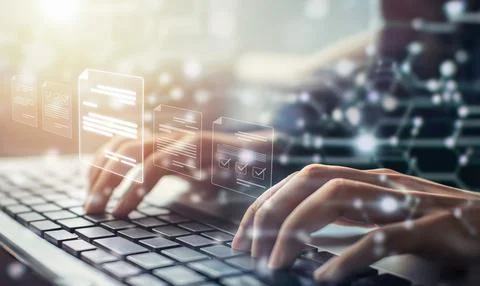 Online Documents Management Streamlining Workflows EIDE Stock Photos