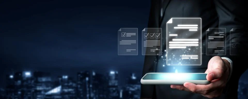 Online Documents Management Streamlining Workflows FaaS 스톡 사진