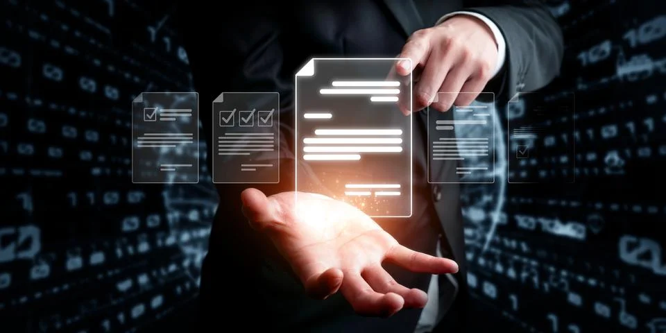 Online Documents Management Streamlining Workflows FaaS Foto stock