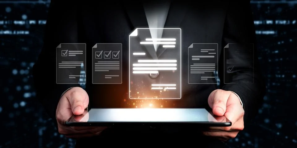 Online Documents Management Streamlining Workflows FaaS 스톡 사진