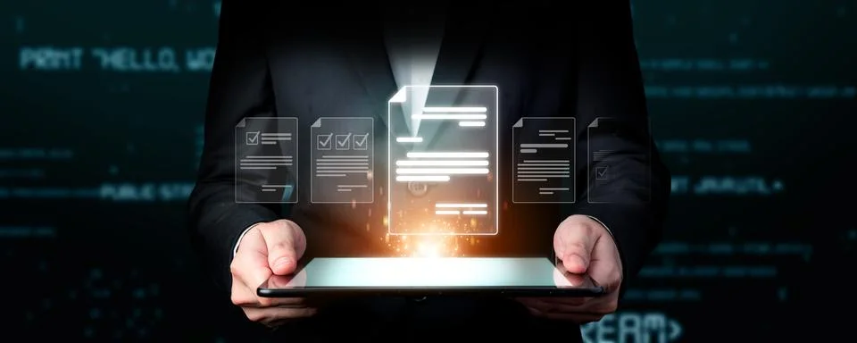 Online Documents Management Streamlining Workflows FaaS 스톡 사진