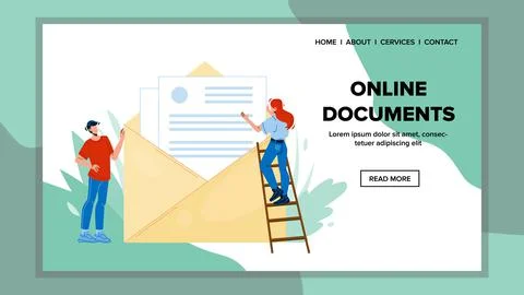 Online Documents Send Letter In Envelope Vector Stock Illustration