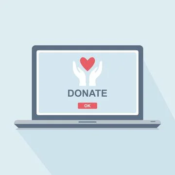 Online donation Stock Illustration