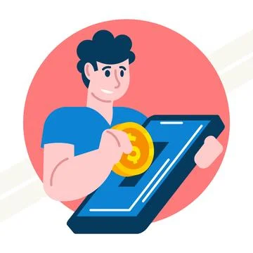 Online-donation Stock Illustration