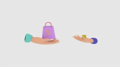 Online E-commerce and shopping mobile application 3d animation loop copy sp.. Stock Footage 297250017