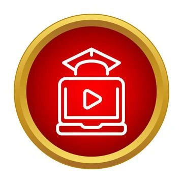 Online e learning course offering digital education content Ilustração Stock