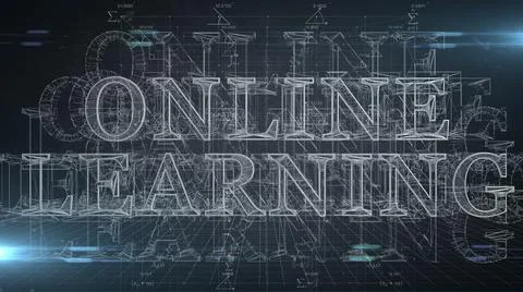 Online e-learning distance education training remote schooling from home  Stock Illustration