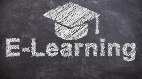 Online e-learning distance education training remote schooling from home  스톡 일러스트