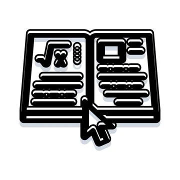 Online e learning math textbook with mouse cursor イラスト素材