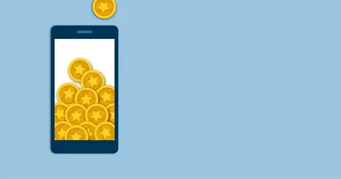 Online earning on a mobile app Stock Footage 118090899