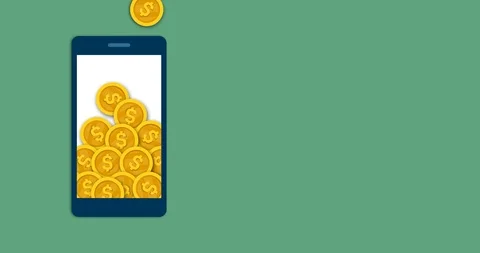 Online earning on a mobile app Stock Footage 118090911