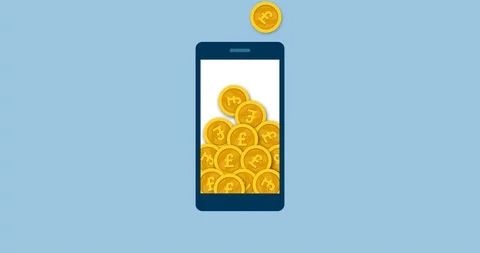 Online earning on a mobile app Stock Footage 118091039