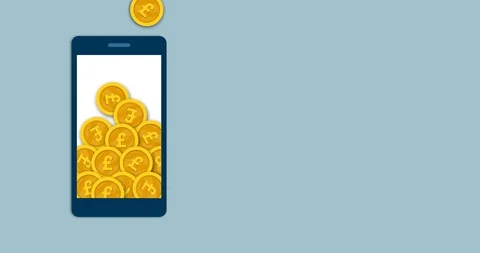 Online earning on a mobile app Stock Footage 118091064