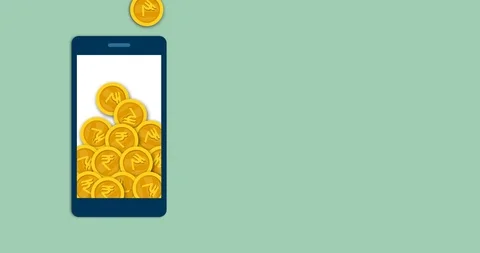 Online earning on a mobile app Stock Footage 118091107