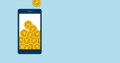 Online earning on a mobile app Stock Footage 118091122