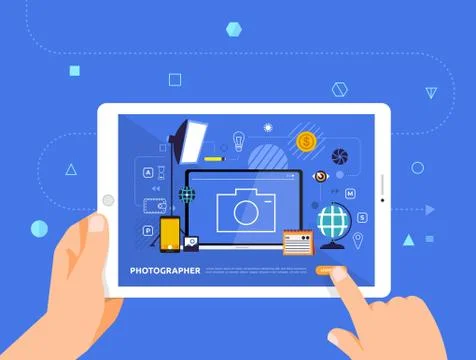 Online educatins concept Stock Illustration