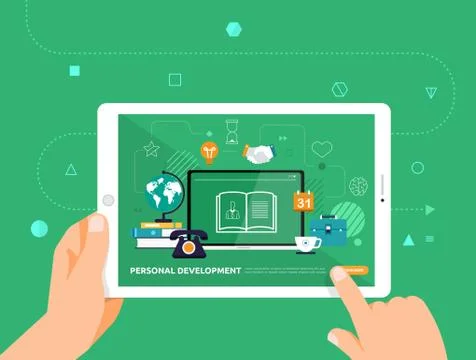 Online educatins concept Stock Illustration