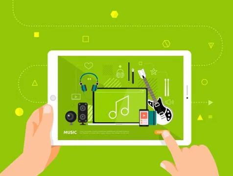 Online educatins concept Stock Illustration