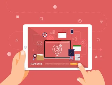 Online educatins concept Stock Illustration