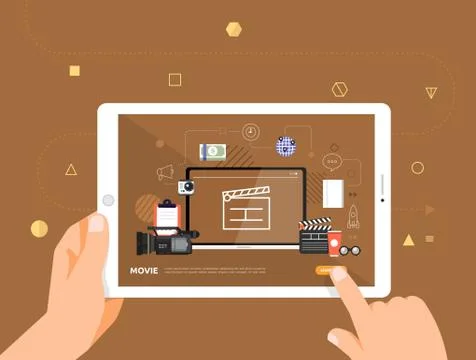 Online educatins concept Stock Illustration