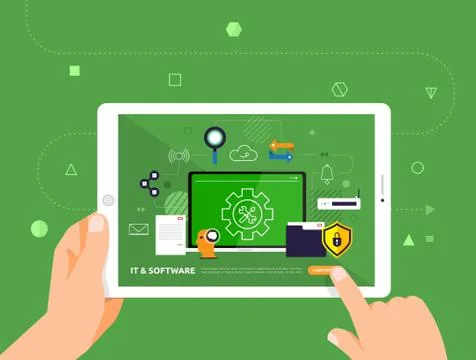 Online educatins concept Stock Illustration