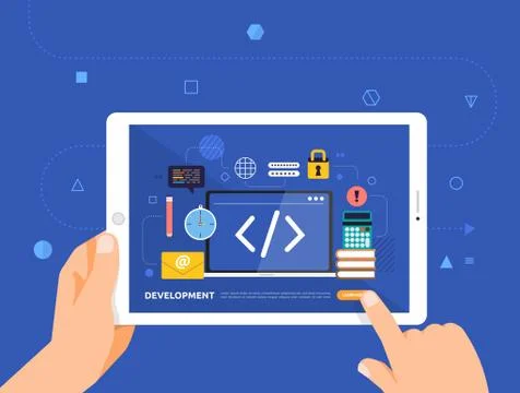 Online educatins concept Stock Illustration