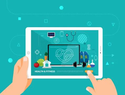 Online educatins concept Stock Illustration